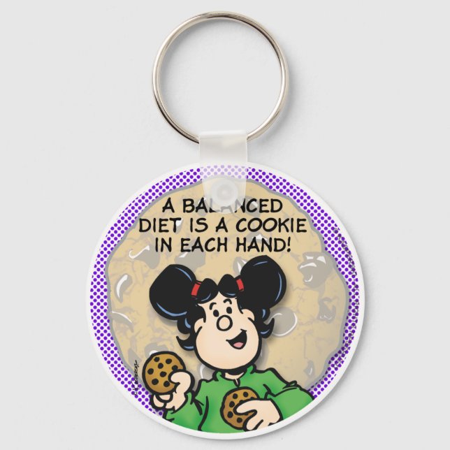 A Balanced Diet Keychain (Front)