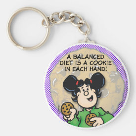 A Balanced Diet Keychain
