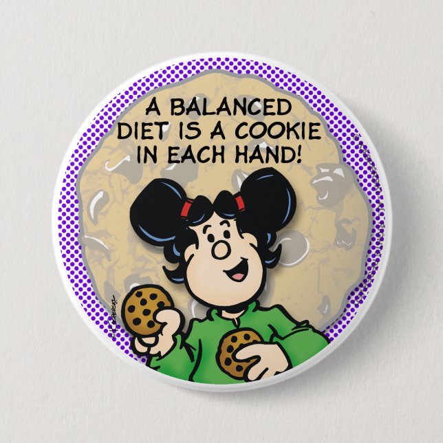 A Balanced Diet Pinback Button (Front)