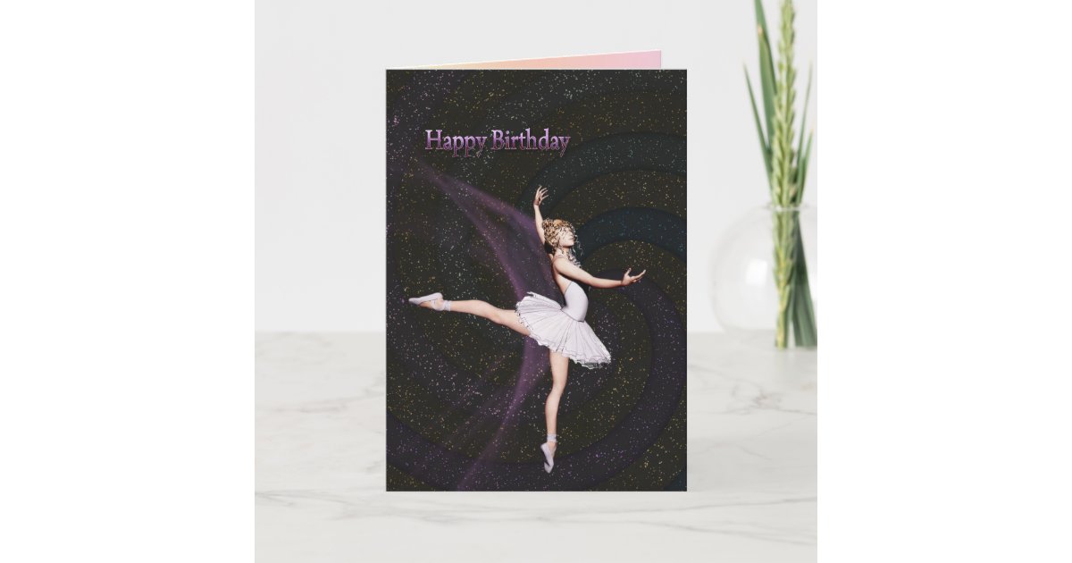 A ballerina birthday card | Zazzle