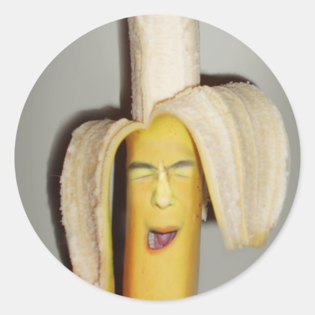 A Banana Splitting Headache Classic Round Sticker (Front)
