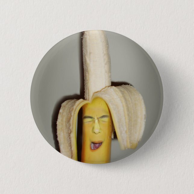 A Banana Splitting Headache Pinback Button (Front)
