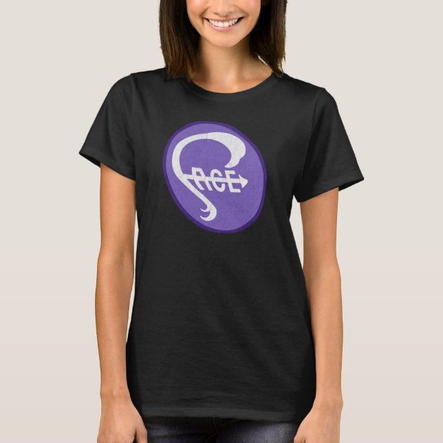 A Band Called Face: Purple Worn Logo T-Shirt (Front)