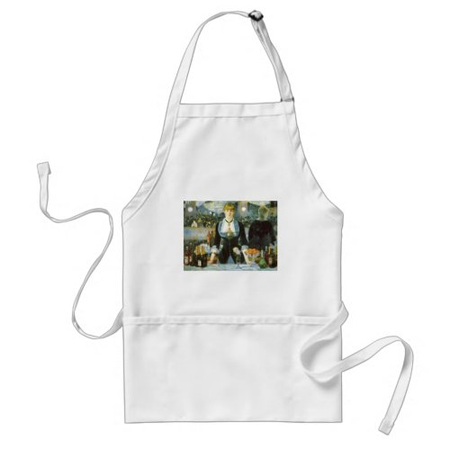 A Bar at the Folies Bergere by Edouard Manet Adult Apron