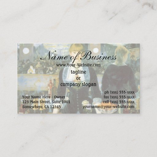 Customizable A Bar at the Folies-Bergere by Edouard Manet Business Card