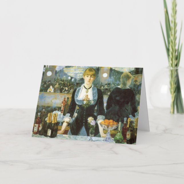 A Bar at the Folies Bergere by Edouard Manet Card (Front)