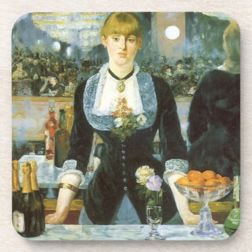 A Bar at the Folies Bergere by Edouard Manet Coaster