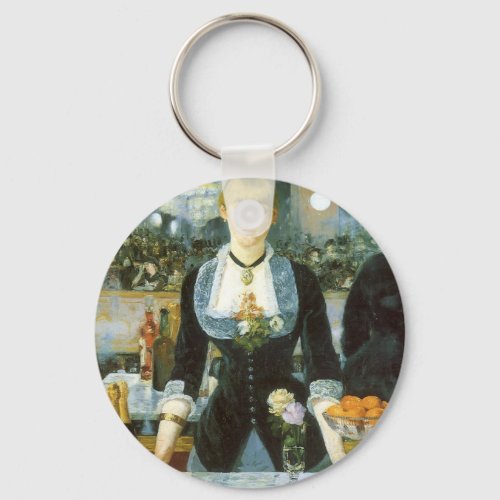 A Bar at the Folies Bergere by Edouard Manet Keychain