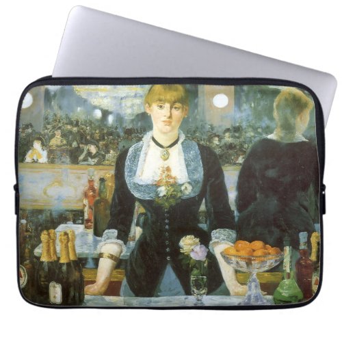 A Bar at the Folies Bergere by Edouard Manet Laptop Sleeve