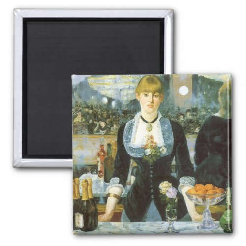 A Bar at the Folies Bergere by Edouard Manet Magnet