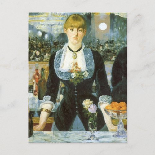 A Bar at the Folies Bergere by Edouard Manet Postcard