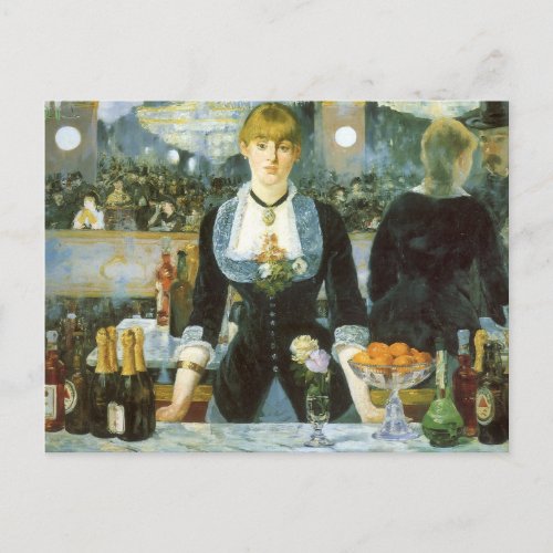 A Bar at the Folies Bergere by Edouard Manet Postcard