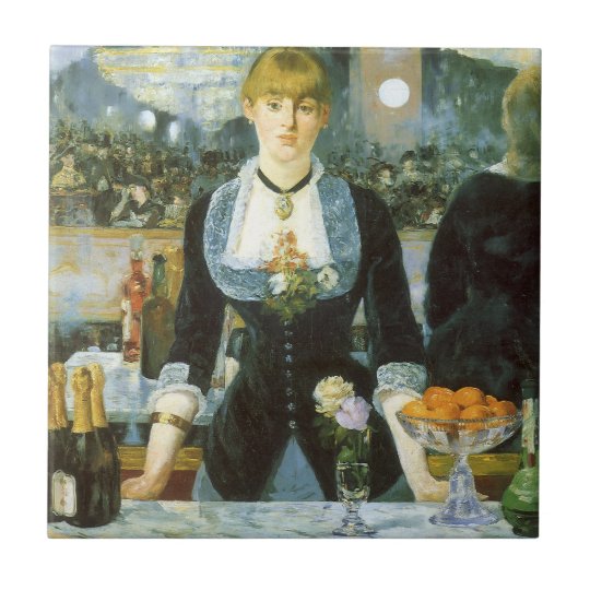 A Bar at the Folies Bergere by Edouard Manet Tile | Zazzle.com