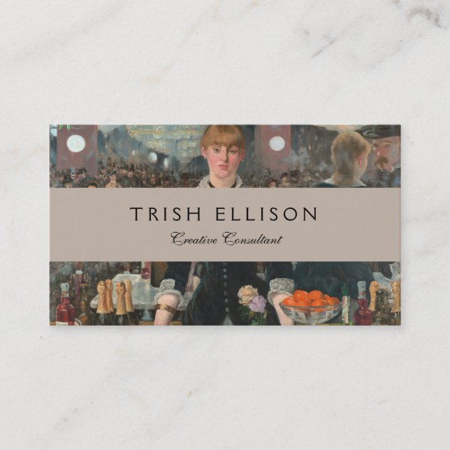 A Bar at the Folies-Bergère Edouard Manet Business Card (Front)