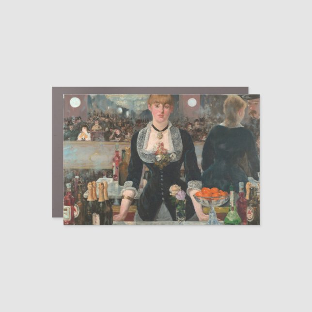 A Bar at the Folies-Bergère Edouard Manet Car Magnet (Front)
