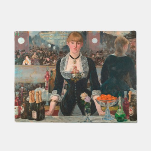 A Bar at the Folies_Bergre Edouard Manet Doormat