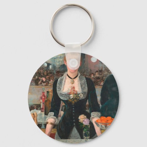A Bar at the Folies_Bergre Edouard Manet Keychain