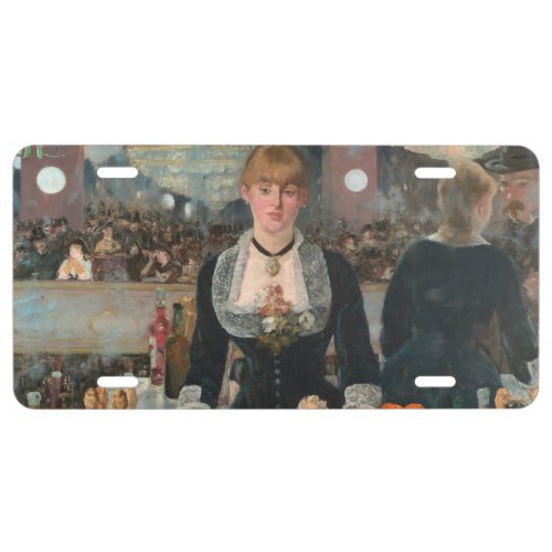 A Bar at the Folies_Bergre Edouard Manet License Plate