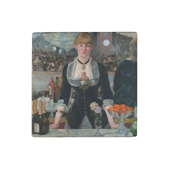 A Bar at the Folies-Bergère Edouard Manet Stone Magnet (Fourth Magnet)