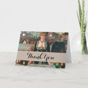 A Bar at the Folies-Bergère Edouard Manet Thank You Card