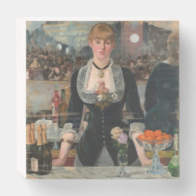 A Bar at the Folies-Bergère Edouard Manet Wooden Box Sign (Front Horizontal)