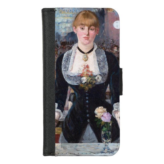 A Bar at the Folies-Bergere, Manet iPhone Wallet Case (Front)