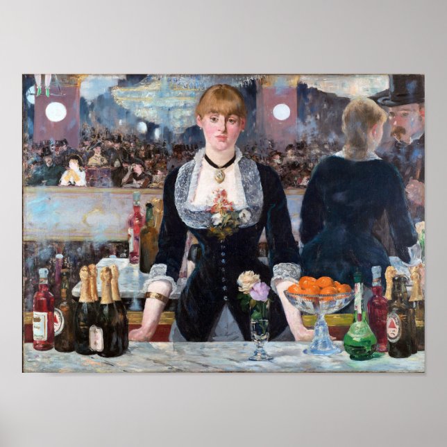 A Bar at the Folies-Bergere, Manet Poster (Front)