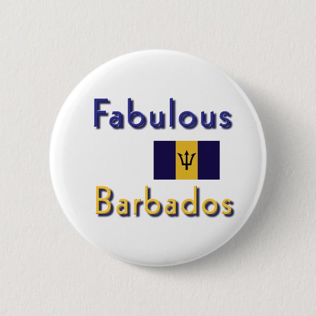 a barbados pinback button (Front)