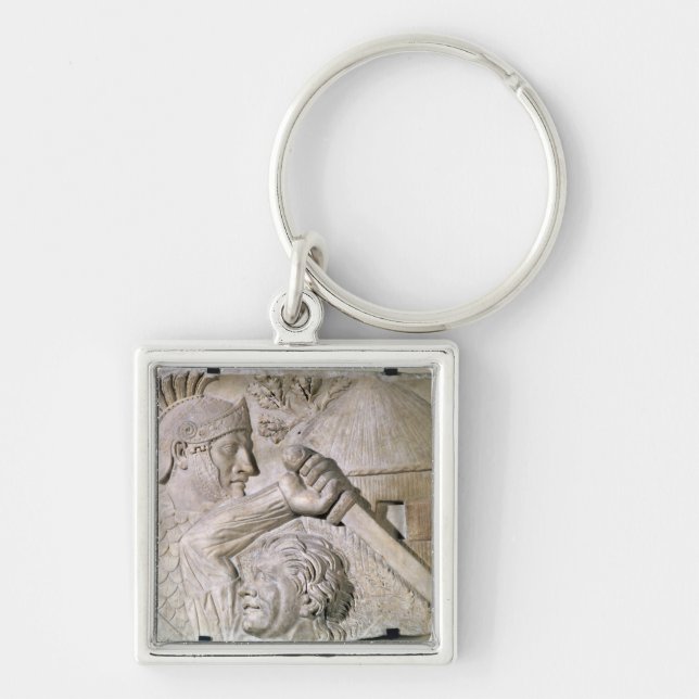 A Barbarian fighting a Roman legionary Keychain (Front)