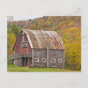 A barn in Vermont's Green Mountains. Hancock, Postcard