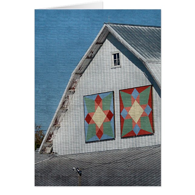 A Barn With Two Quilts Cards (Front)