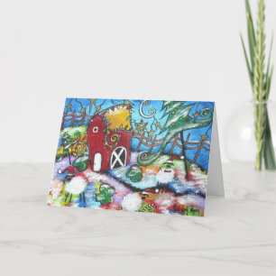 A Barnyard Christmas Card