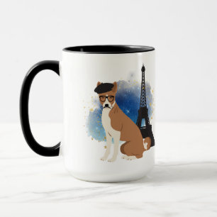 A Basenji in Paris Funny Dog Mug