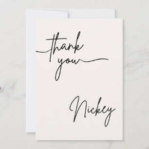 A basic thank you card for different occassions
