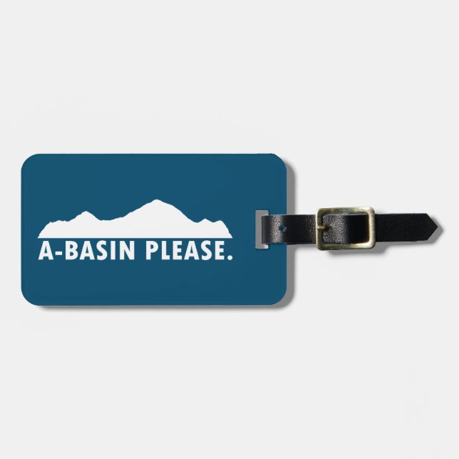 A-Basin Please Luggage Tag (Front Horizontal)