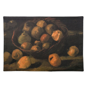 A Basket of Apples by Vincent van Gogh Cloth Placemat