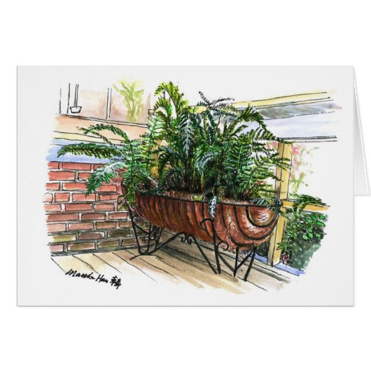 A basket of ferns cards (Front Horizontal)
