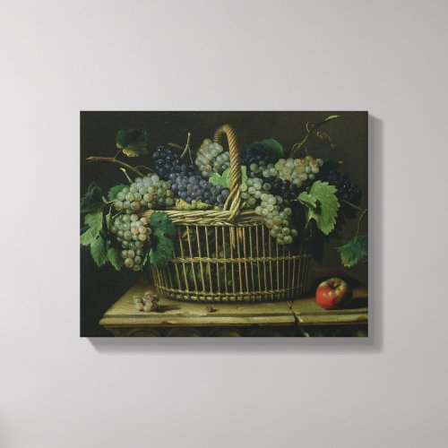 A Basket of Grapes Canvas Print