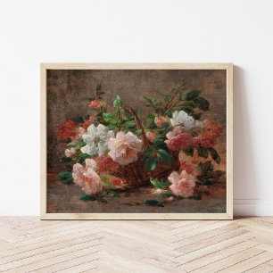 A Basket with Roses Eugene Petit Poster