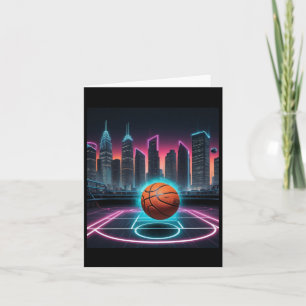 A Basketball-themed Image Featuring A Vibrant And  Card
