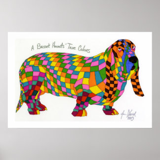A Basset Hounds' True Colors, Basset Hound Poster