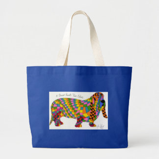 A Basset Hounds' True Colors Large Tote Bag