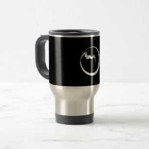 a bat on the moon travel mug