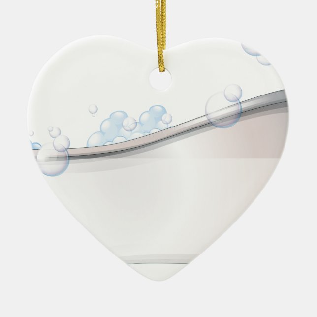 A bathtub ceramic ornament (Front)