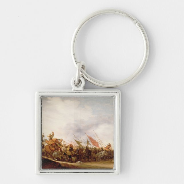 A Battle Scene, 1653 Keychain (Front)