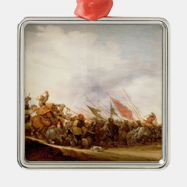 A Battle Scene, 1653 Metal Ornament (Front)