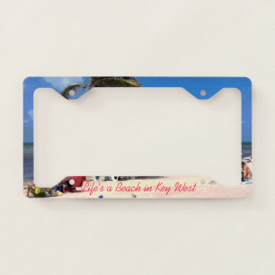 A Beach in Key West License Plate Frame