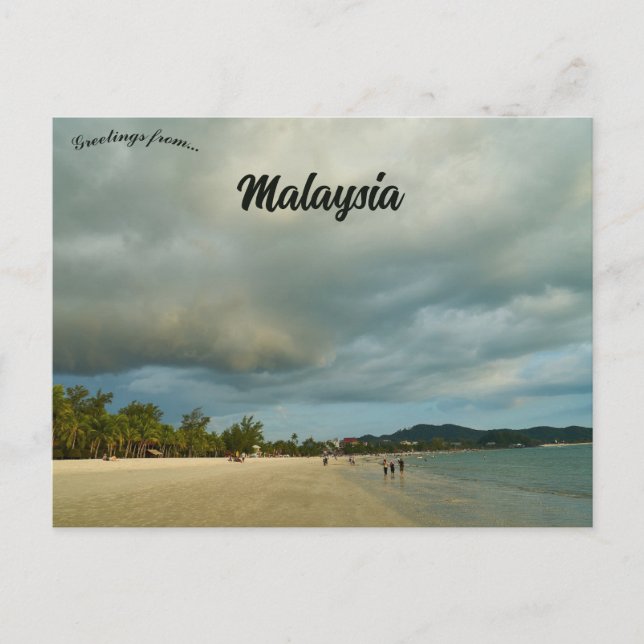 A Beach in Malaysia Postcard (Front)