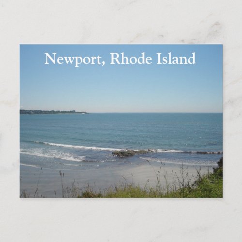 A Beach Scene In Newport Rhode Island Postcard