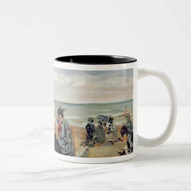 A Beach Scene Two-Tone Coffee Mug (Right)